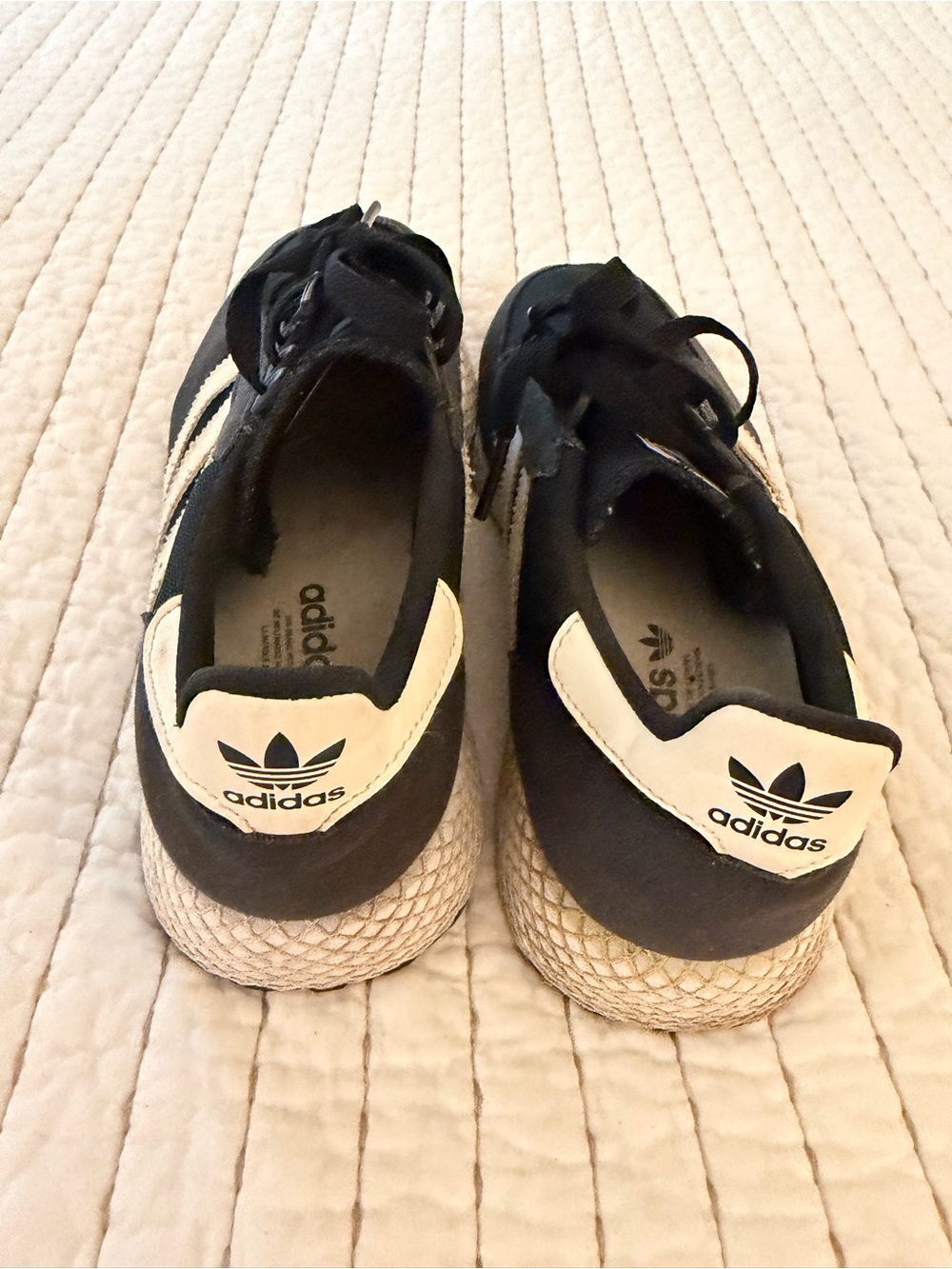 adidas Kids Black and White Classic Lace-Up Sneakers